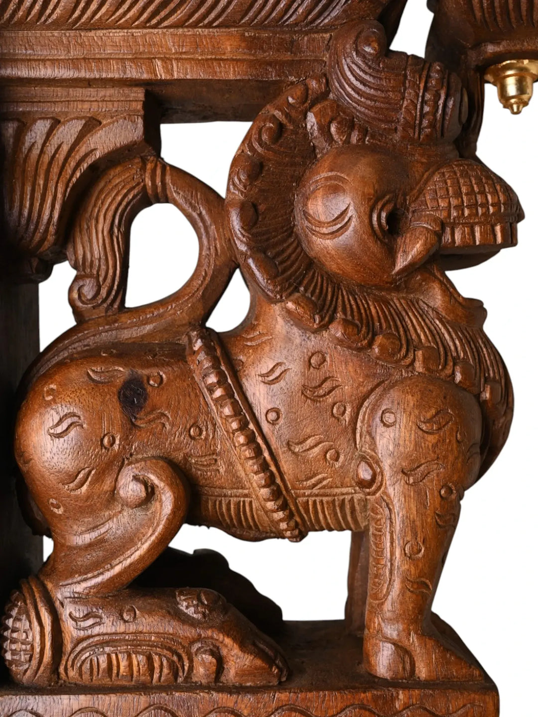 Heritage Wooden Yaali Carving Wall Supports