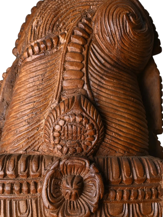 Traditional Wooden Shiva Face Mask Sculpture