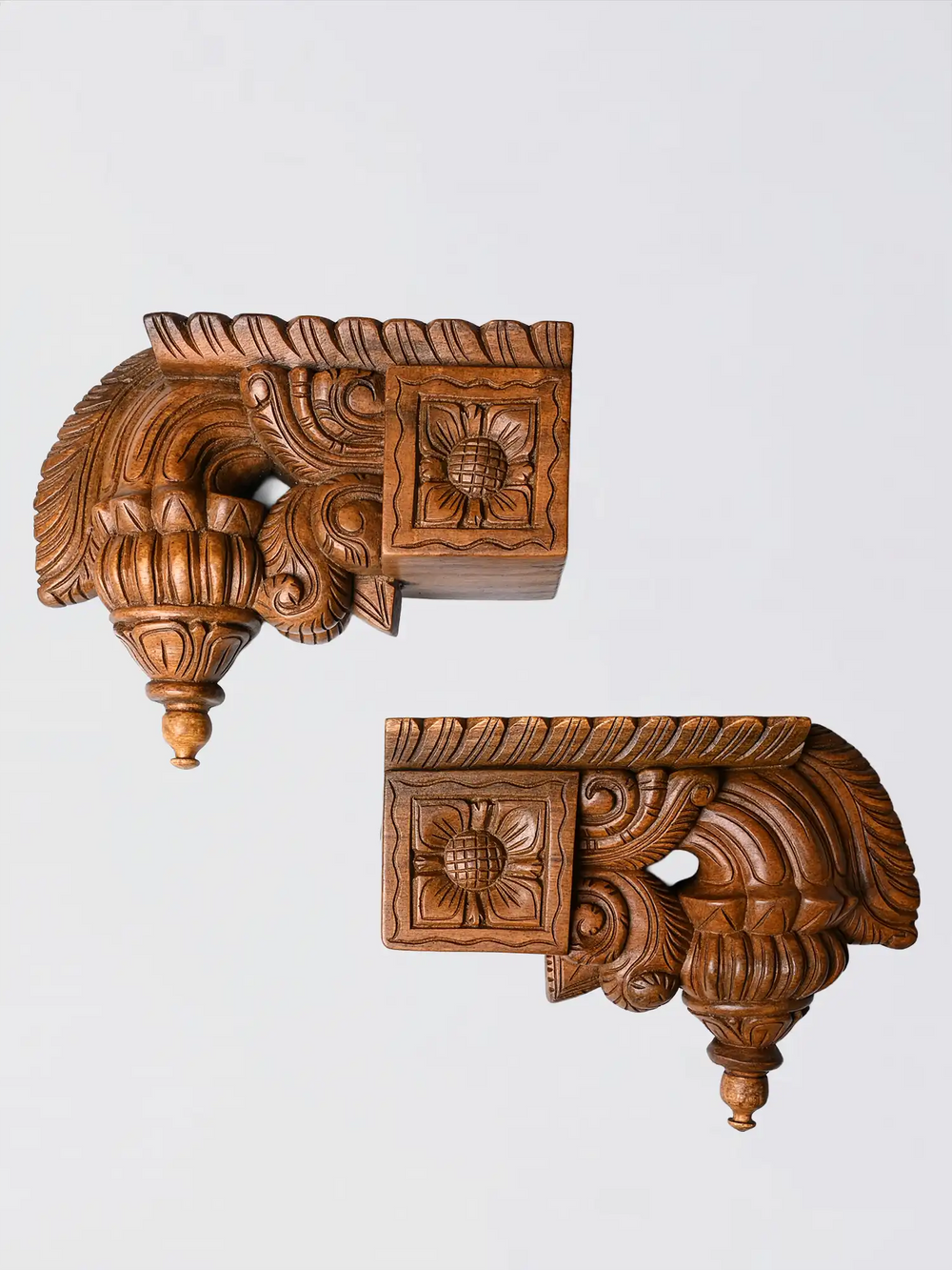 set of wooden wall brackets traditional carved corbels