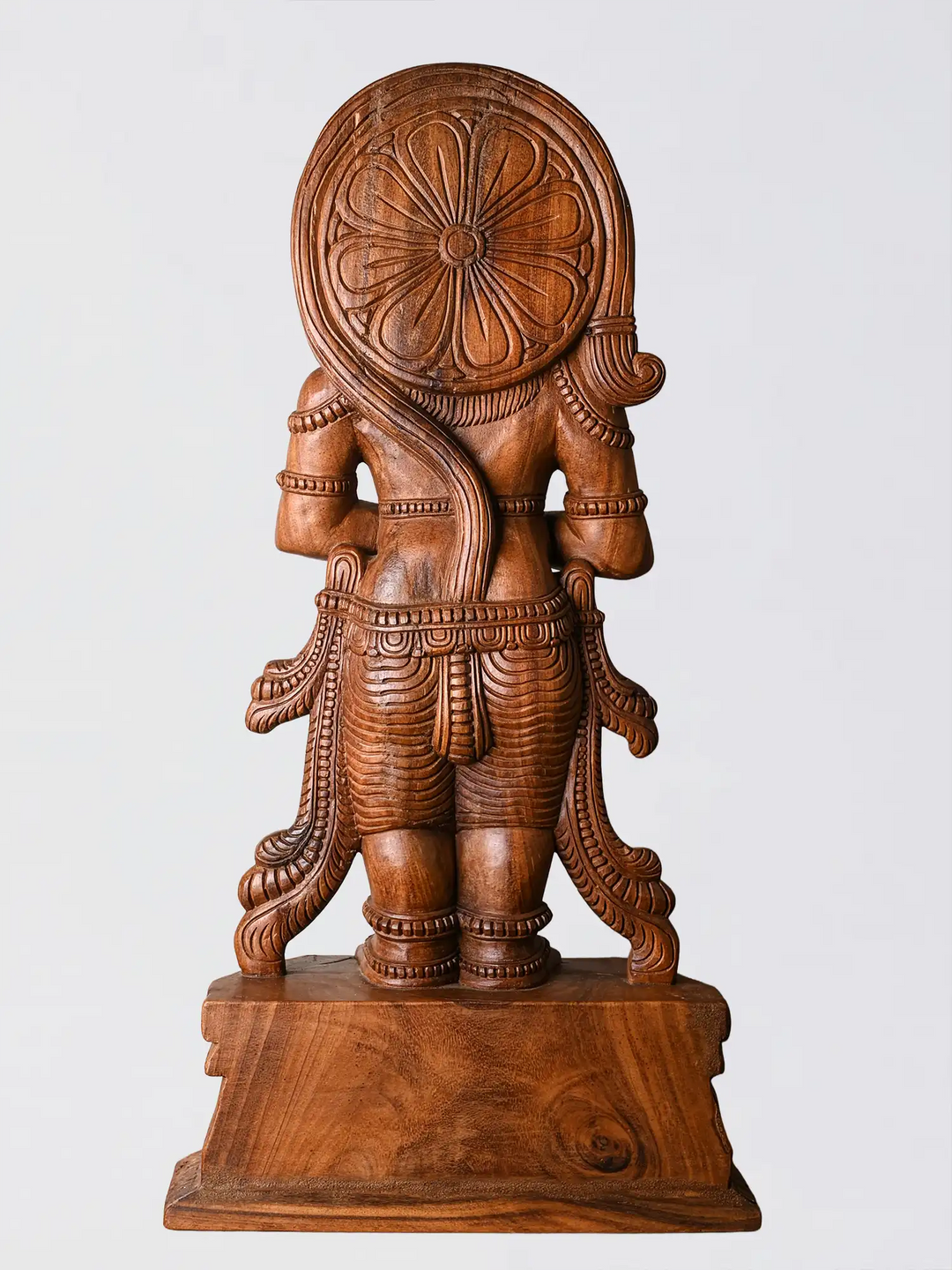 Premium Wooden Hanuman Idol-Wood Handcrafted God Sculpture 38"
