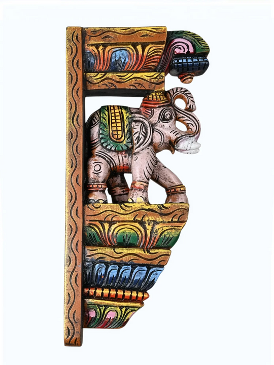 Vintage style elephant brackets for ethnic interiors