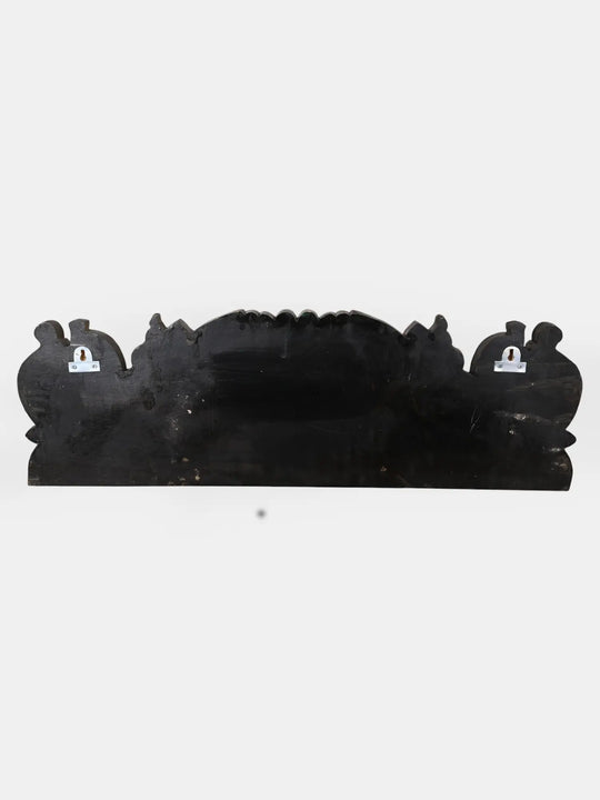 Wooden elephant wall supports for ethnic shelf decoration