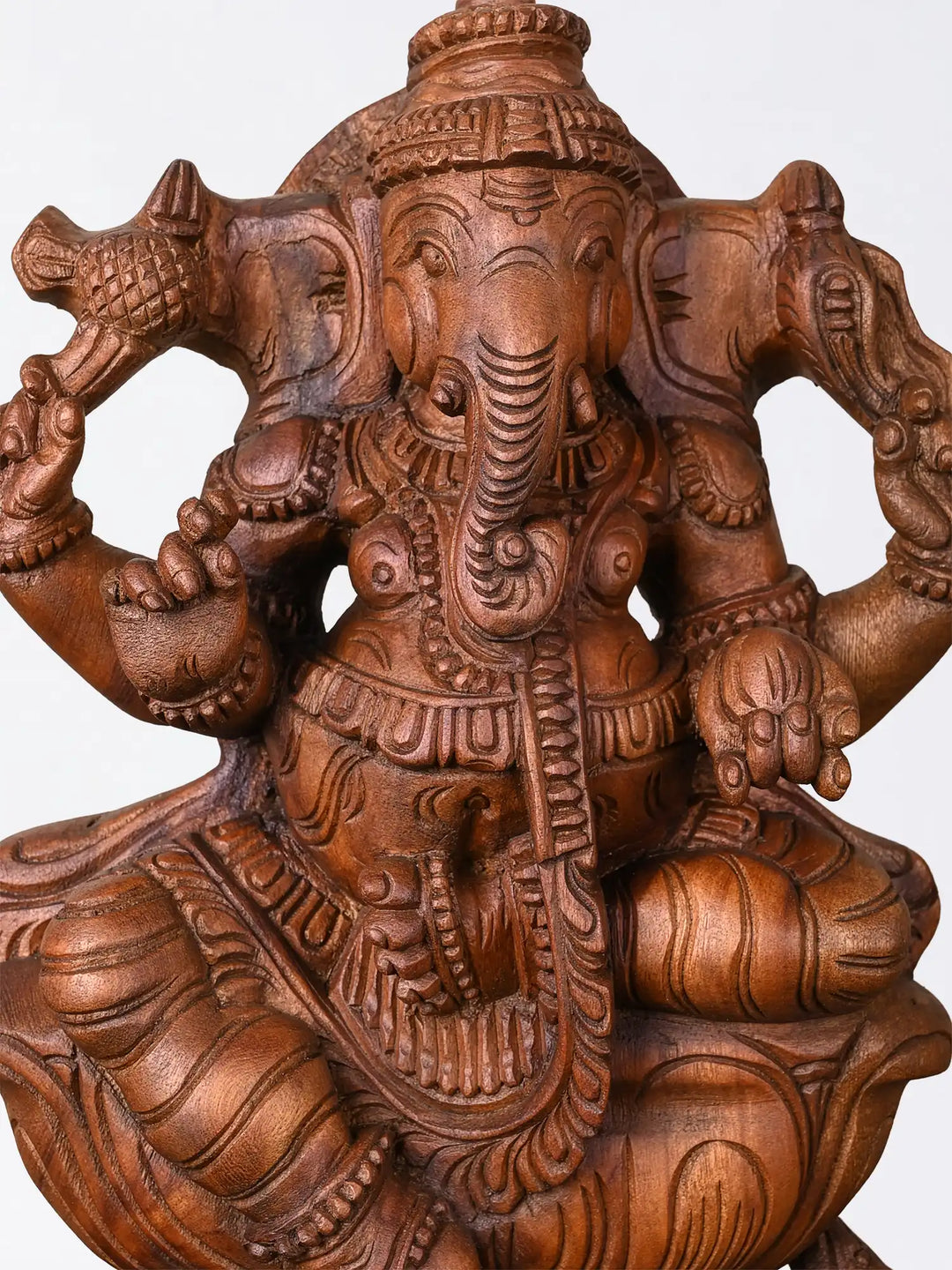 Wooden Vinayaka Idol | Artisan Handcrafted Ganesh Murti