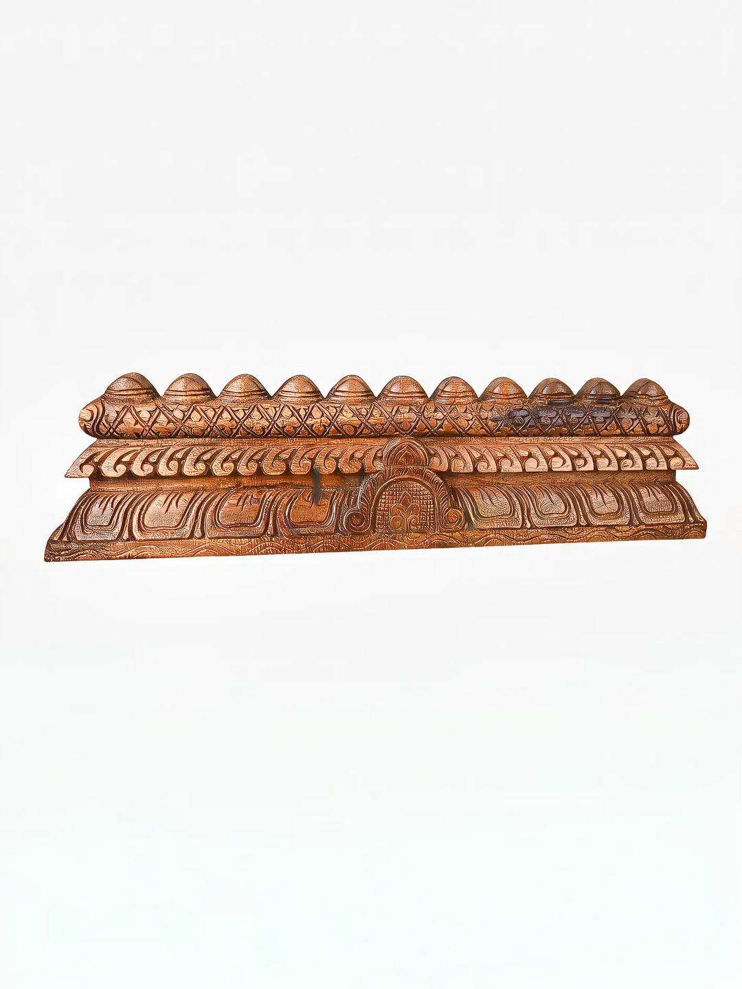 Elegant Pooja Room Wooden Gopuram Wall Decoration