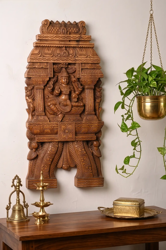 Lord Vishnu Wooden Religious Wall Hanging
