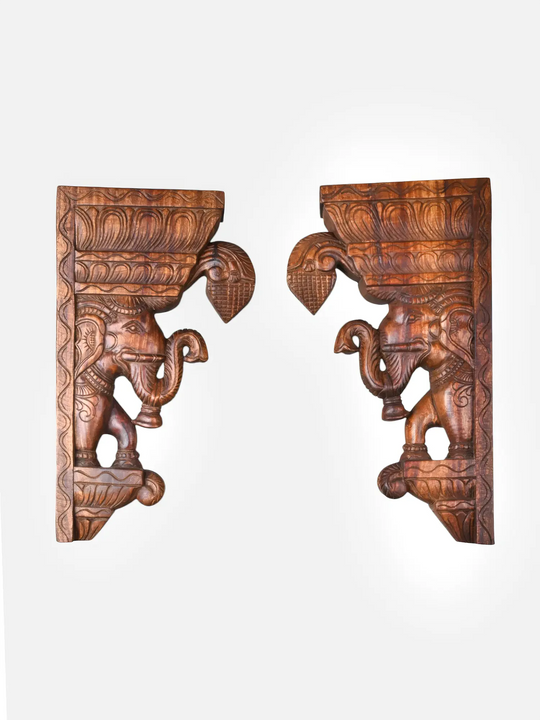 Decorative Wooden Elephant Architectural Brackets