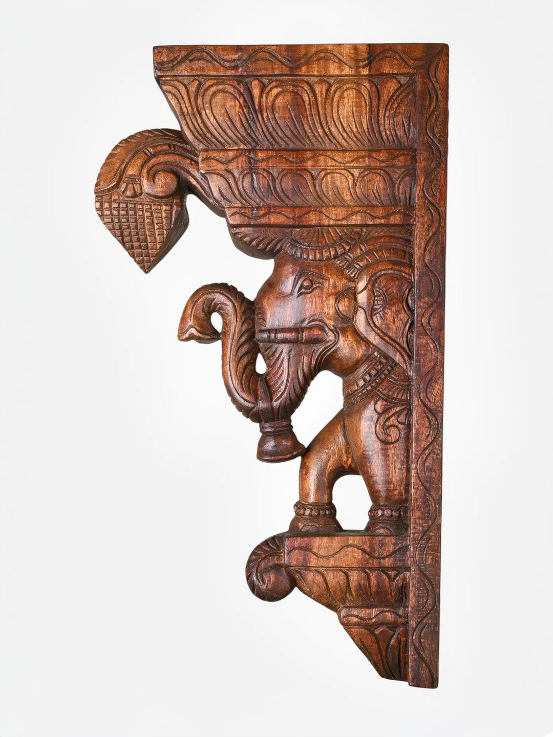 Handmade Wooden Elephant Corbels for Heritage Interiors