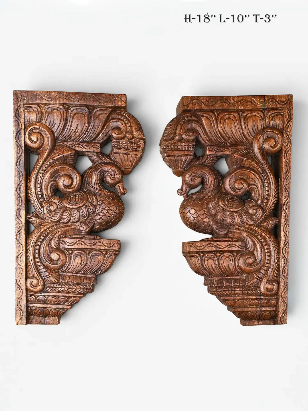 Elegant Wooden Annam Bird Decorative Bracket