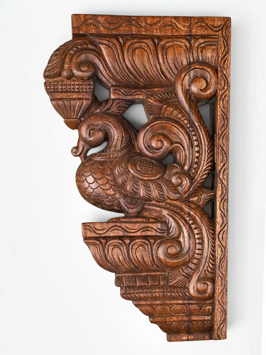 Handcrafted Wooden Annam Bird Wall Bracket