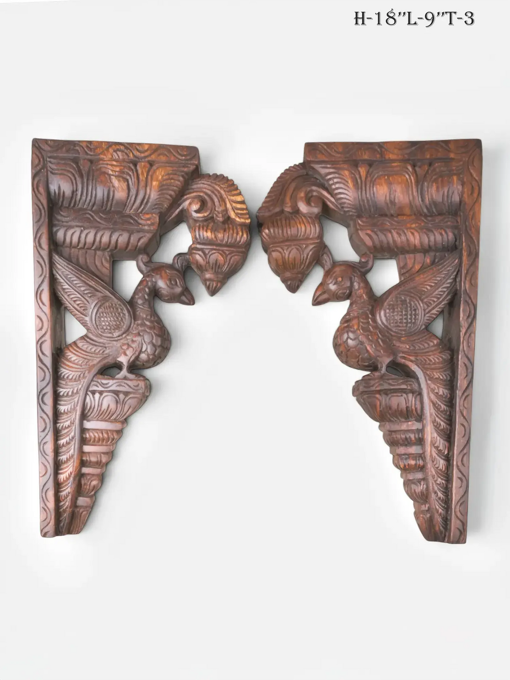Luxury Peacock Wood Carving Wall Decor