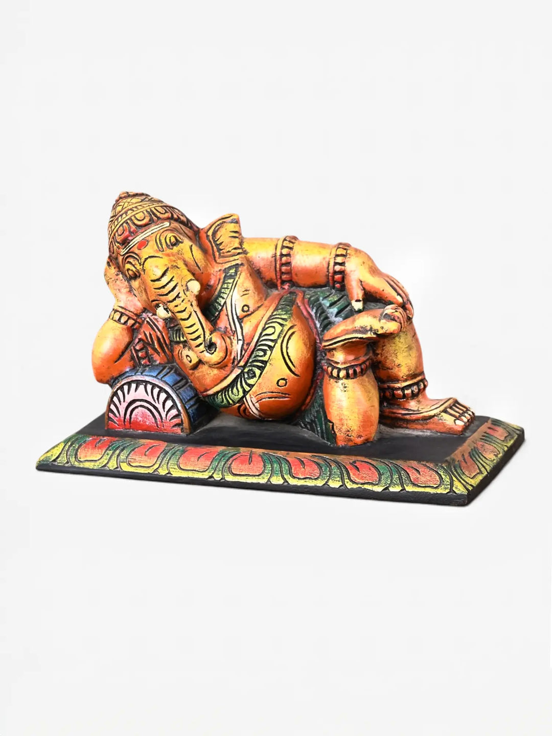 Reclining Ganesh idol for pooja room decoration