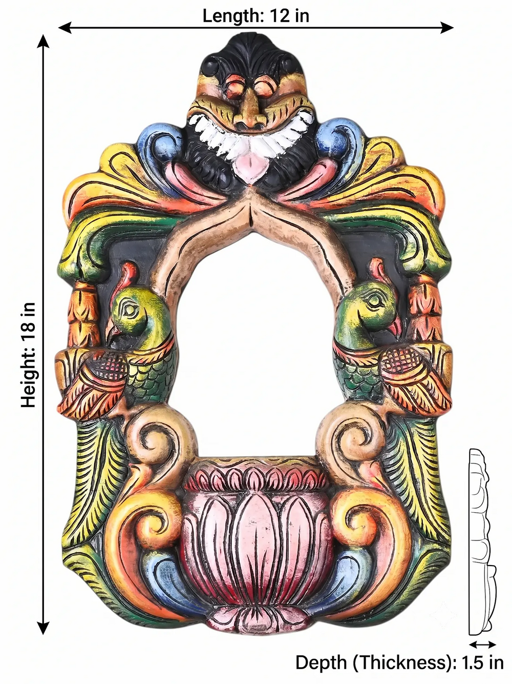 Hand carved wooden wall art for home decor