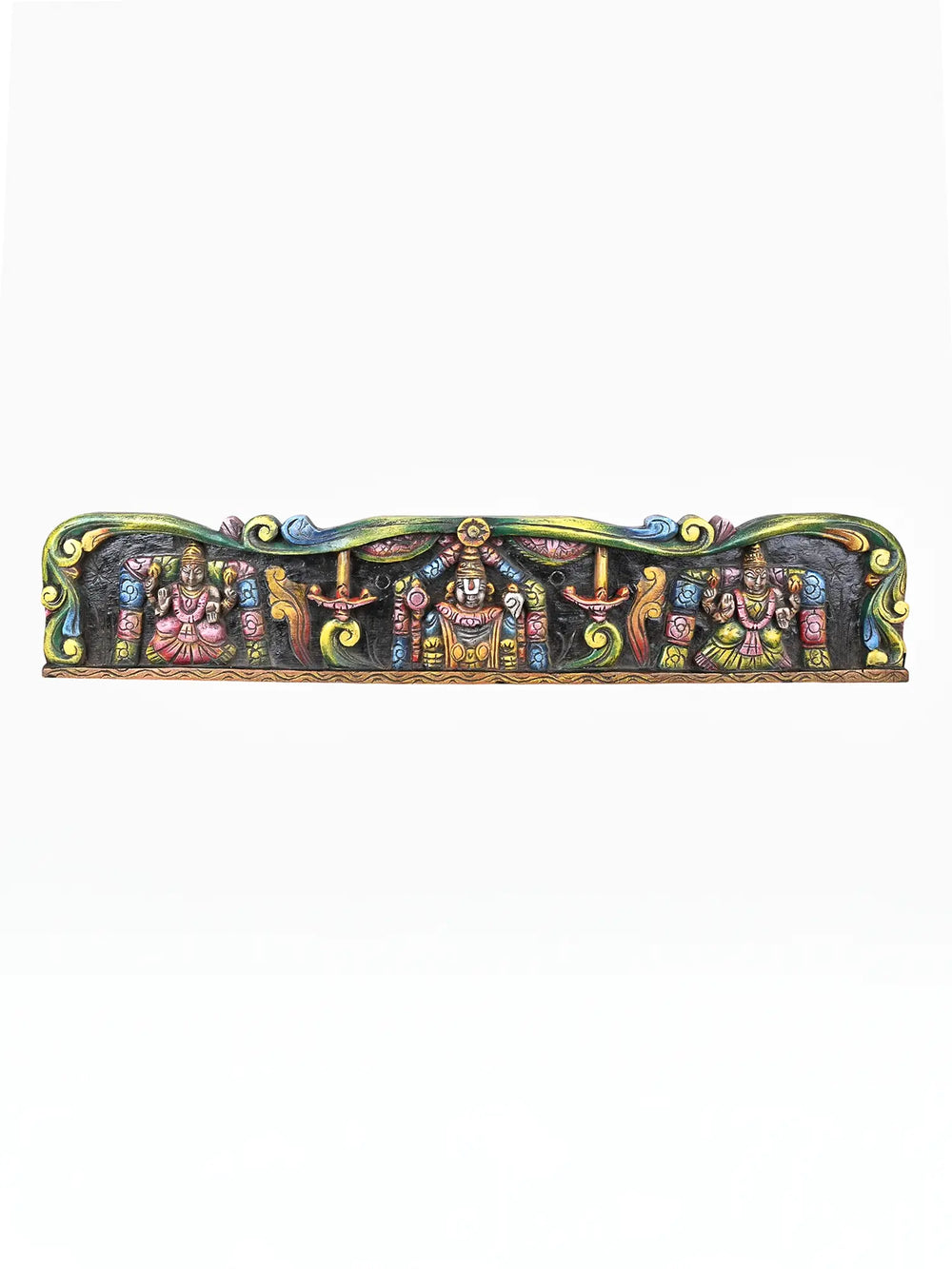 ord Venkateswara Wooden Wall Panel for Pooja Room and Temple Decor