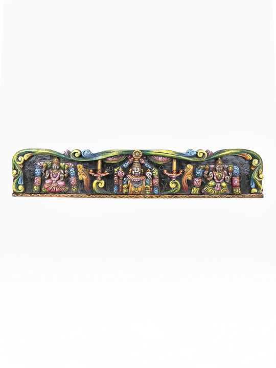 ord Venkateswara Wooden Wall Panel for Pooja Room and Temple Decor