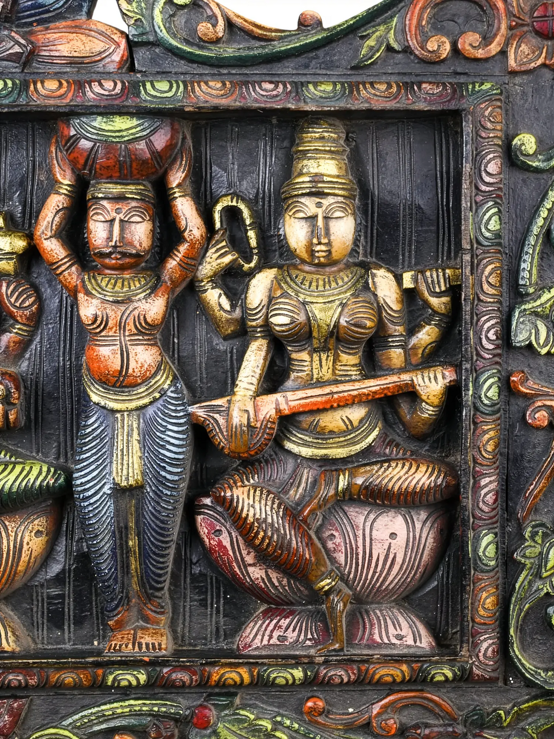 Traditional Wooden Ganesh Wall Hanging Decor