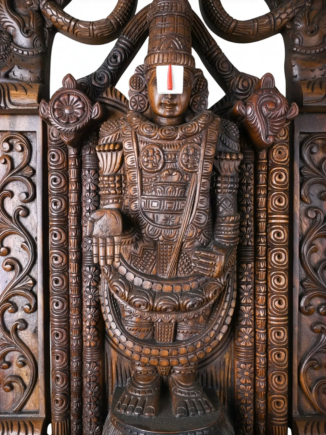 Luxury wooden Tirupati Balaji murti for pooja and devotional spaces