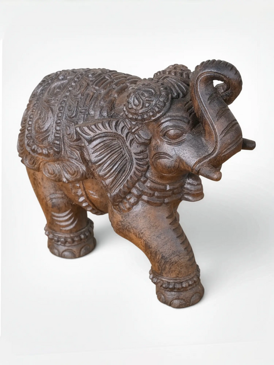 Premium wooden elephant sculpture for luxury home decor and gifting
