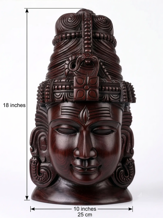 Handmade Shiva bust for pooja room