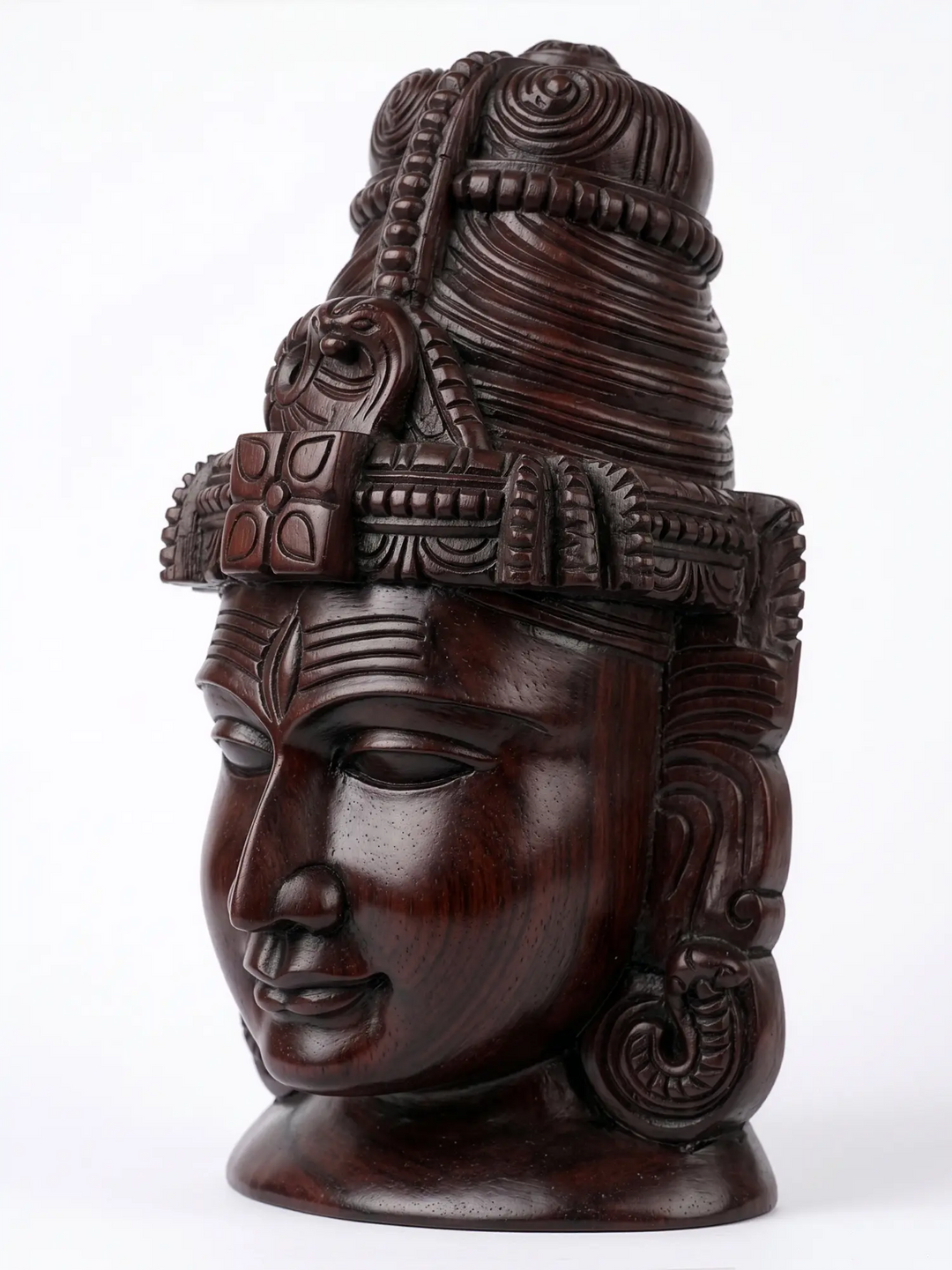 Lord Shiva wooden face carving