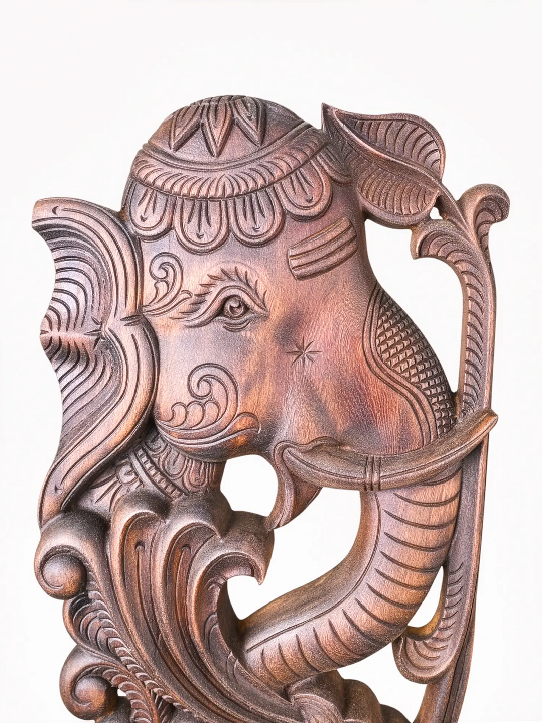 Elegant wooden elephant wall hanging pair showcasing for traditional homes, offices and luxury interior décor.