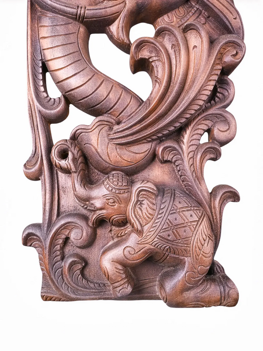 Elephant wooden wall mount-24"