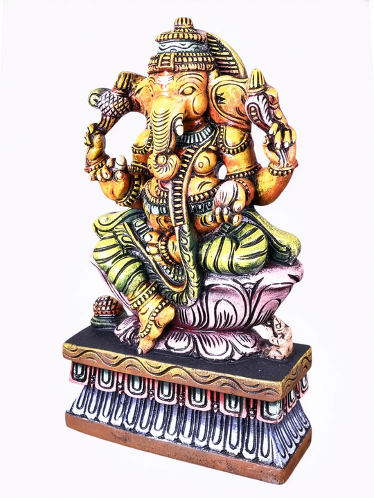 Premium Wooden Ganpati Idol