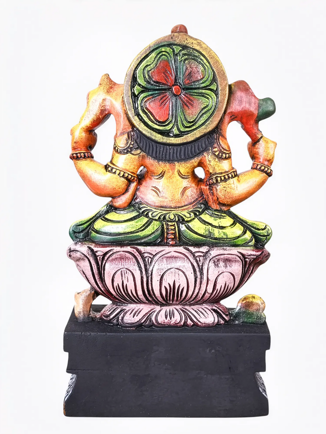 Spiritual Wooden Ganesha Idol