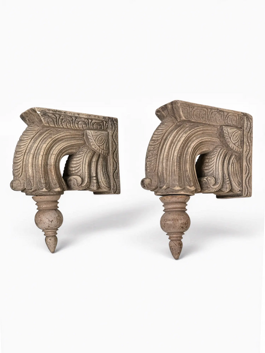 Handmade wooden decorative corbels with antique finish