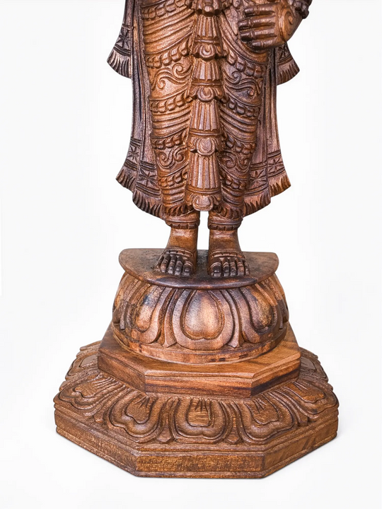 South Indian handcrafted Wooden Venkateswara Swamy statue