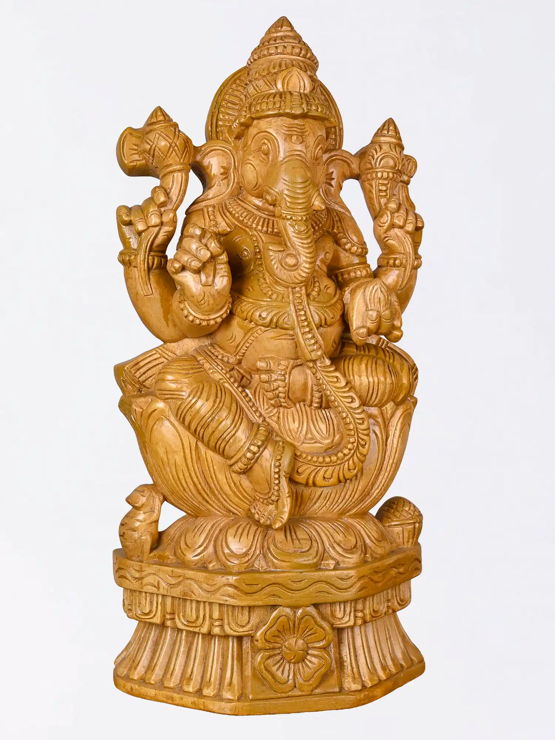 Traditional Vinayagar wooden idol for pooja room