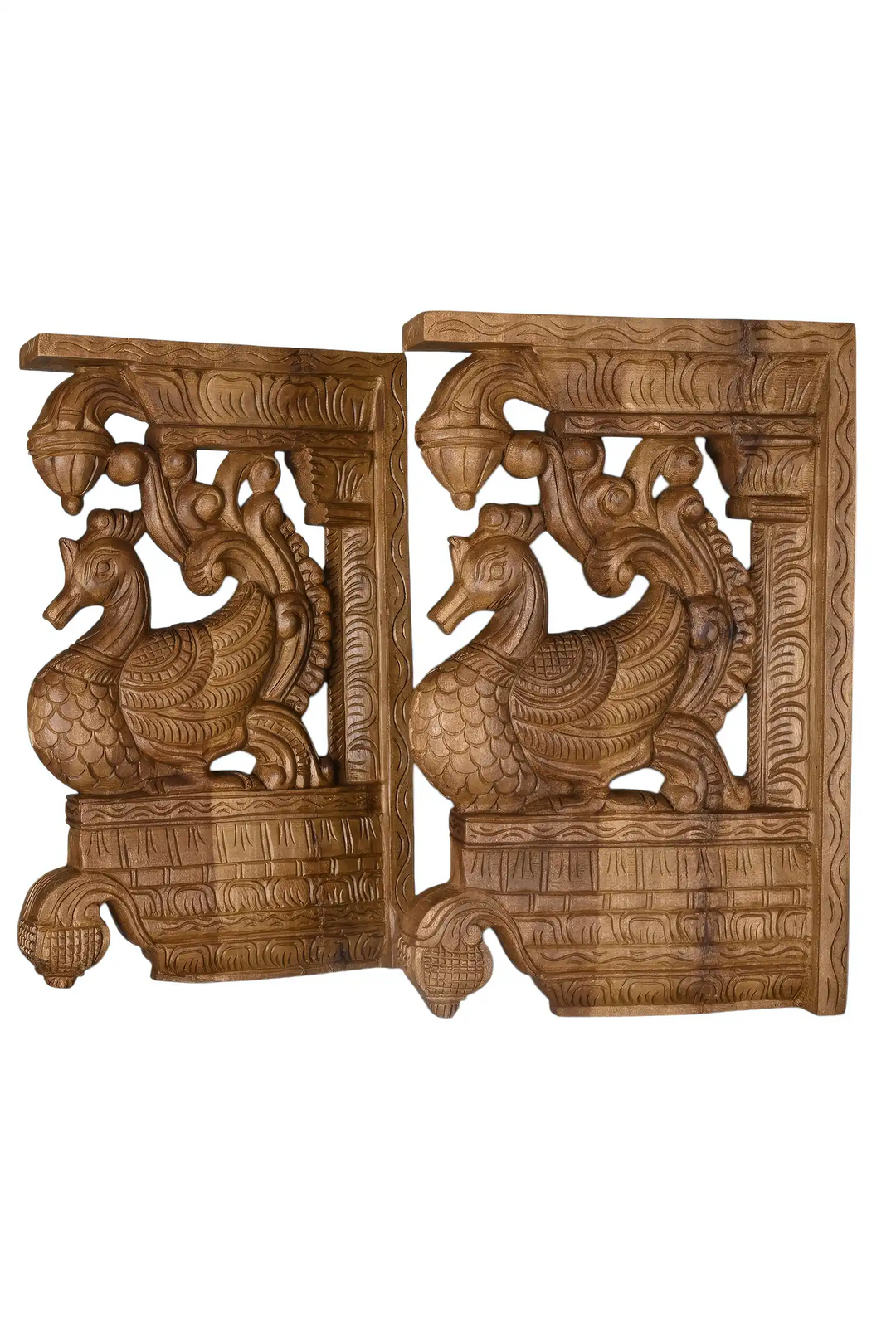 Handcrafted wooden Hamsa brackets for arches