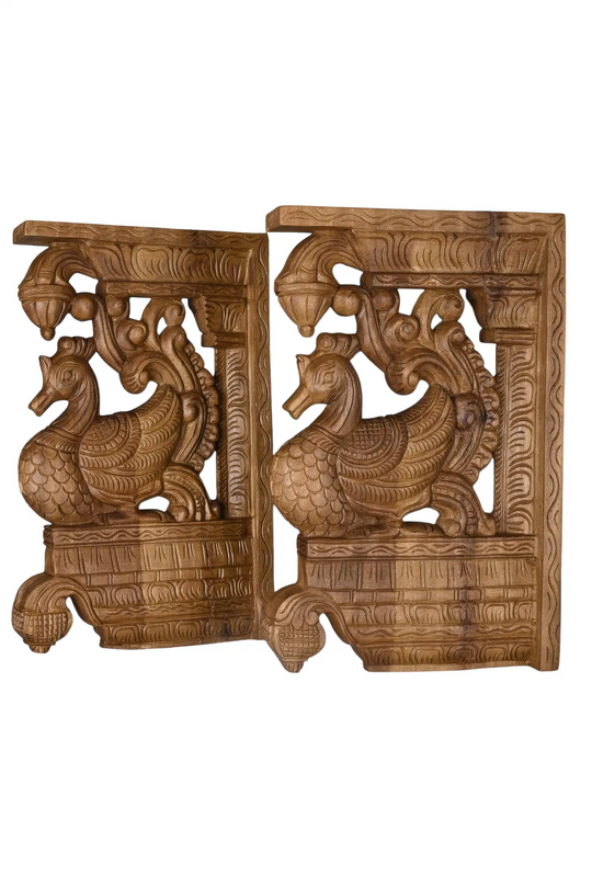 Handcrafted wooden Hamsa brackets for arches