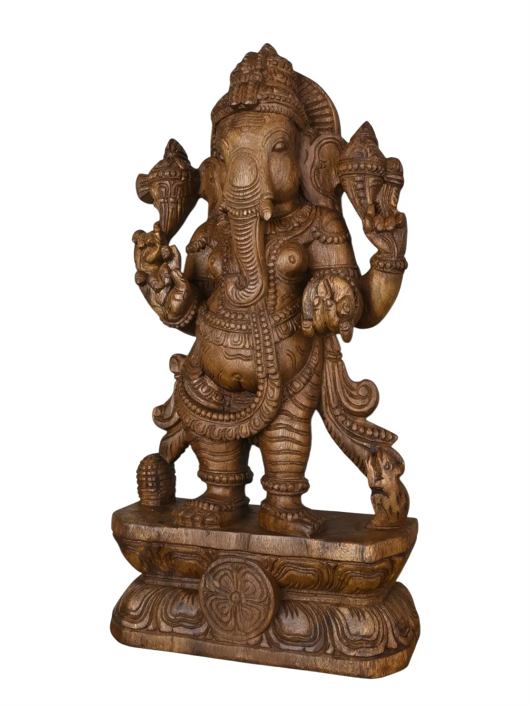 Wooden Vinayagar statue for Indian traditional interiors