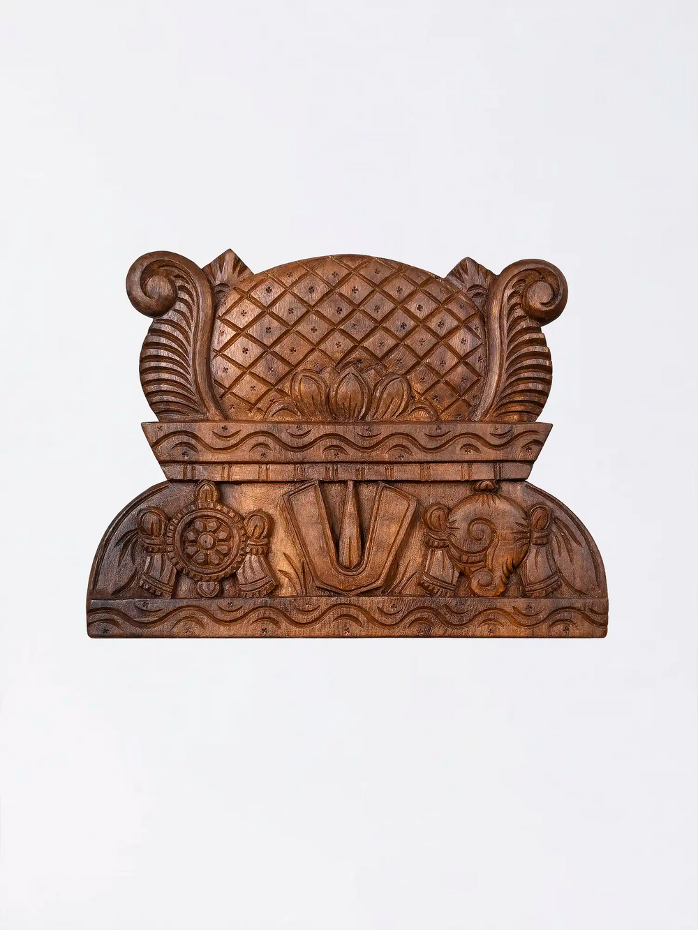 Handmade wooden temple Gopuram wall art for home decor