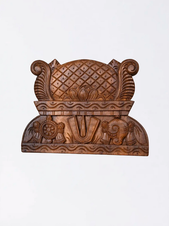 South Indian temple style carved wooden Gopuram wall decoration