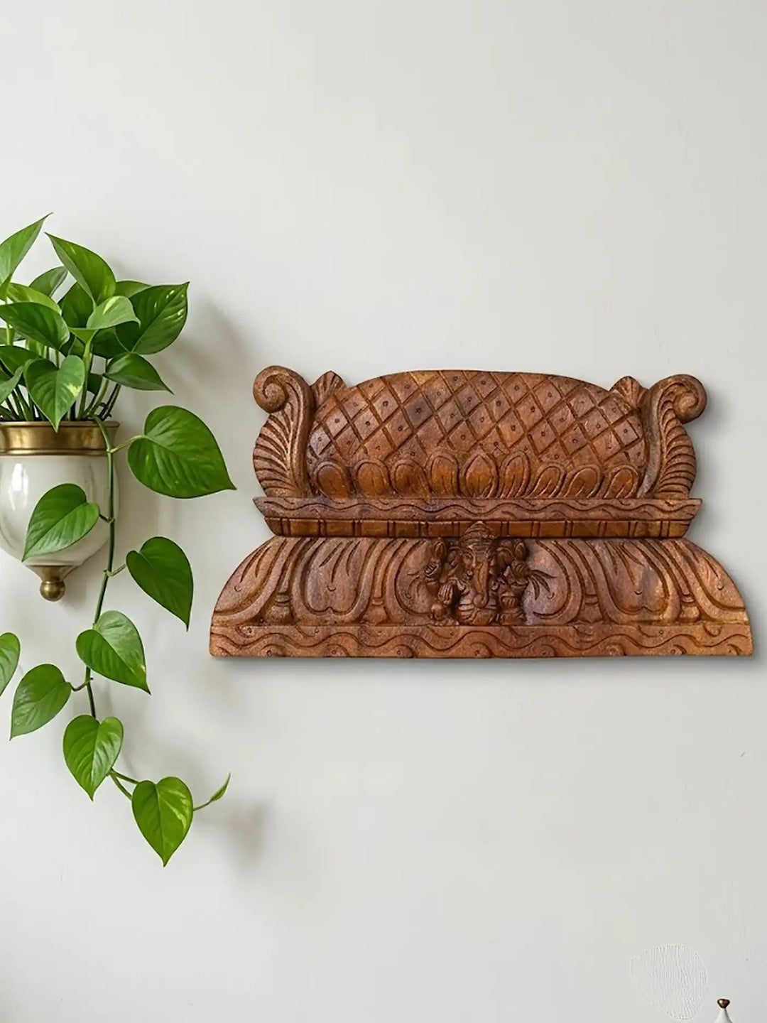 Premium wooden Gopuram panel for heritage home interior décor