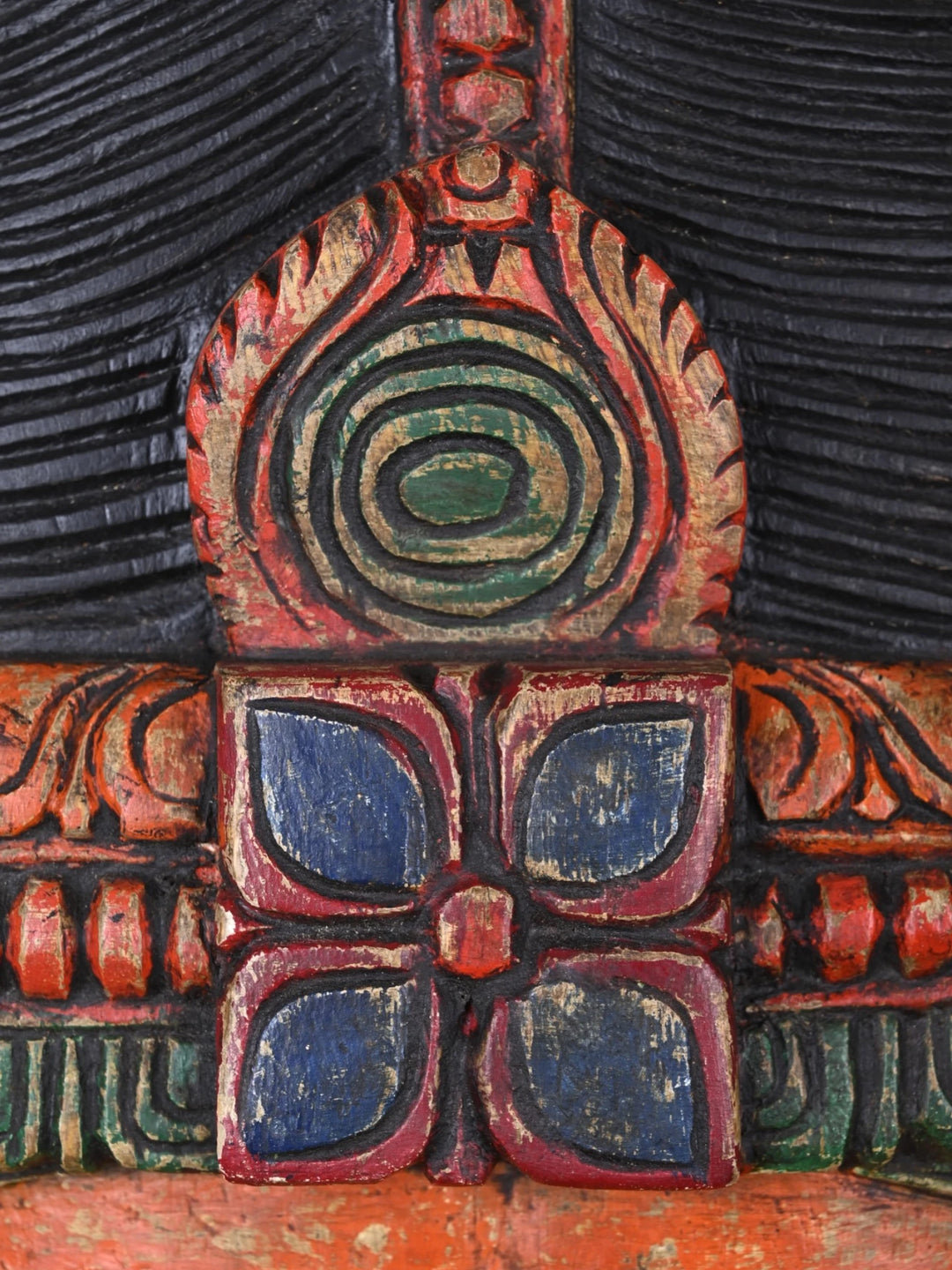 Handcrafted Wooden Parvathy Face Mask for Wall Decor