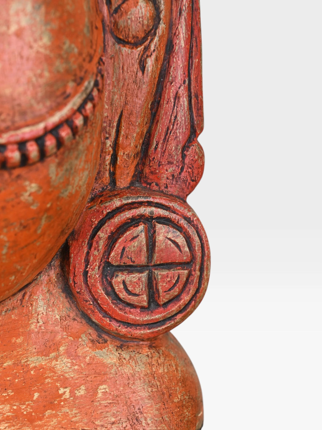 Parvathy Devi Handcrafted Wooden Sculpture – Traditional Indian Goddess Wall Art 25"