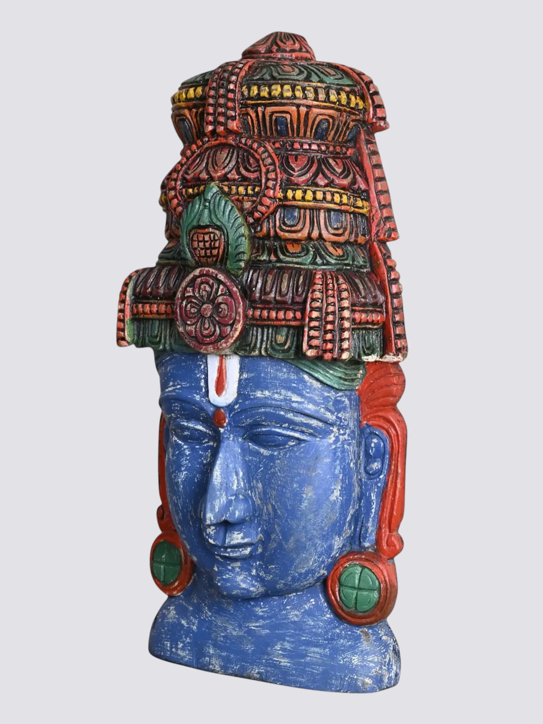 Traditional Multicoloured Vishnu Face Mask