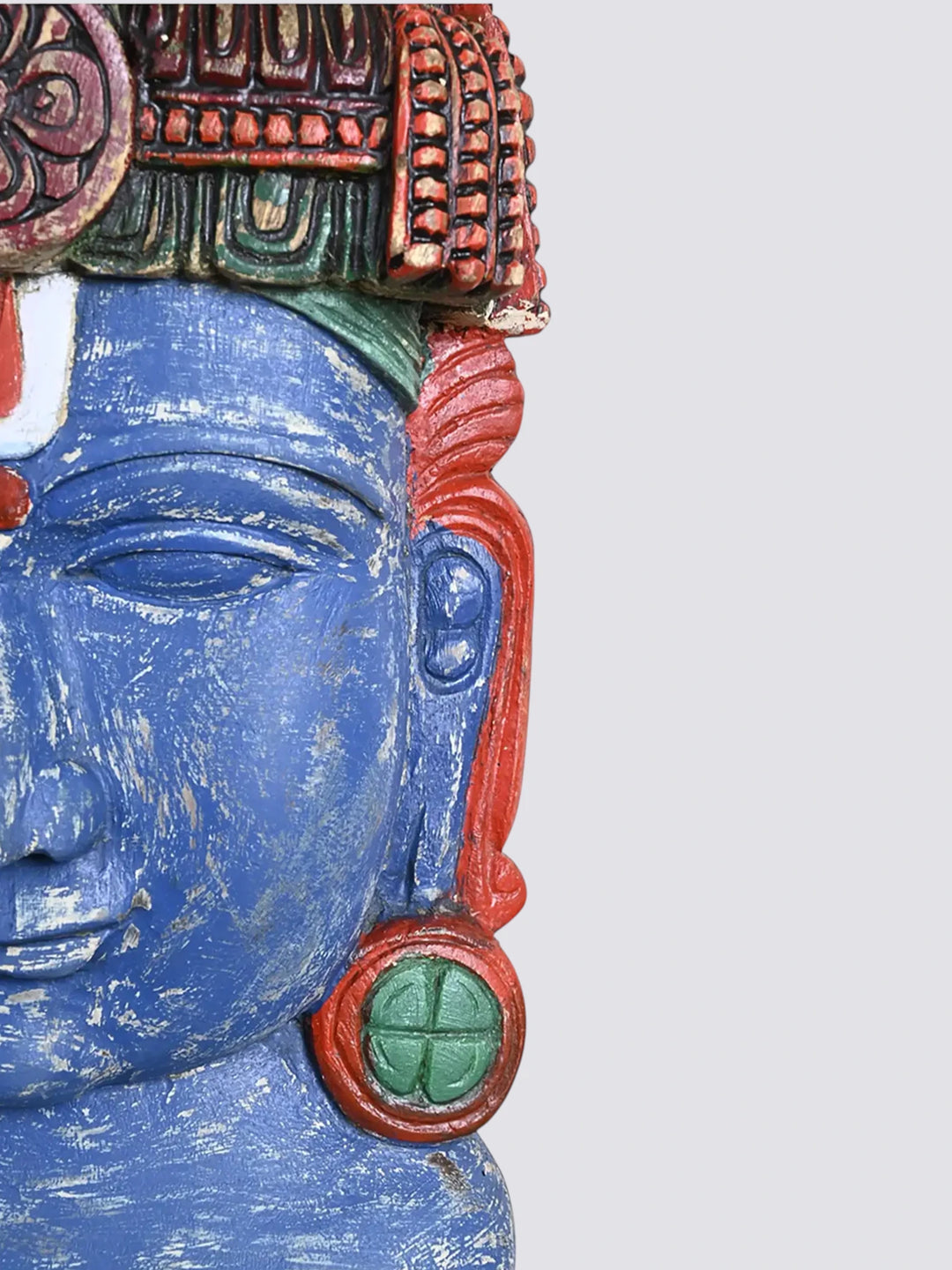 Traditional Multicoloured Vishnu Face Mask