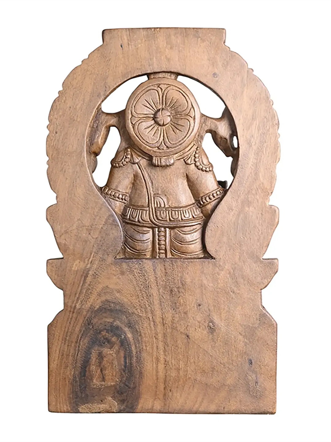 Indian traditional wooden Ganesh deity sculpture
