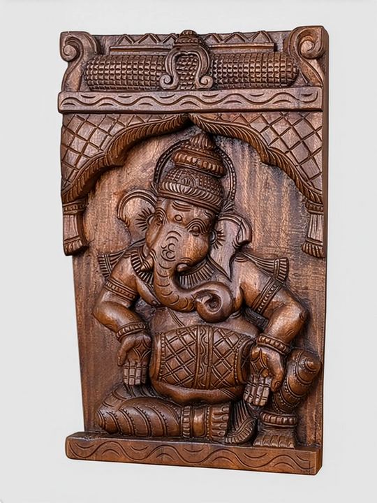 Ganesha Mridangam Decorative Wall Panel