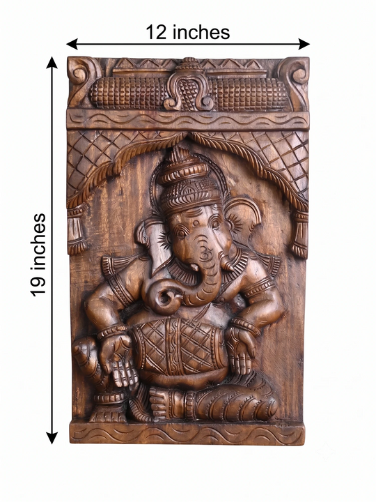 Lord Ganesha Playing Mridangam Wall Decor