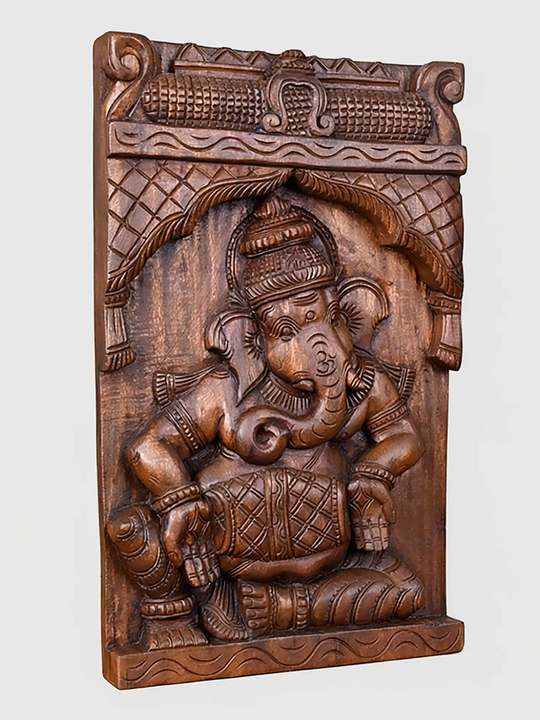 Ganesha Mridangam Decorative Wall Panel