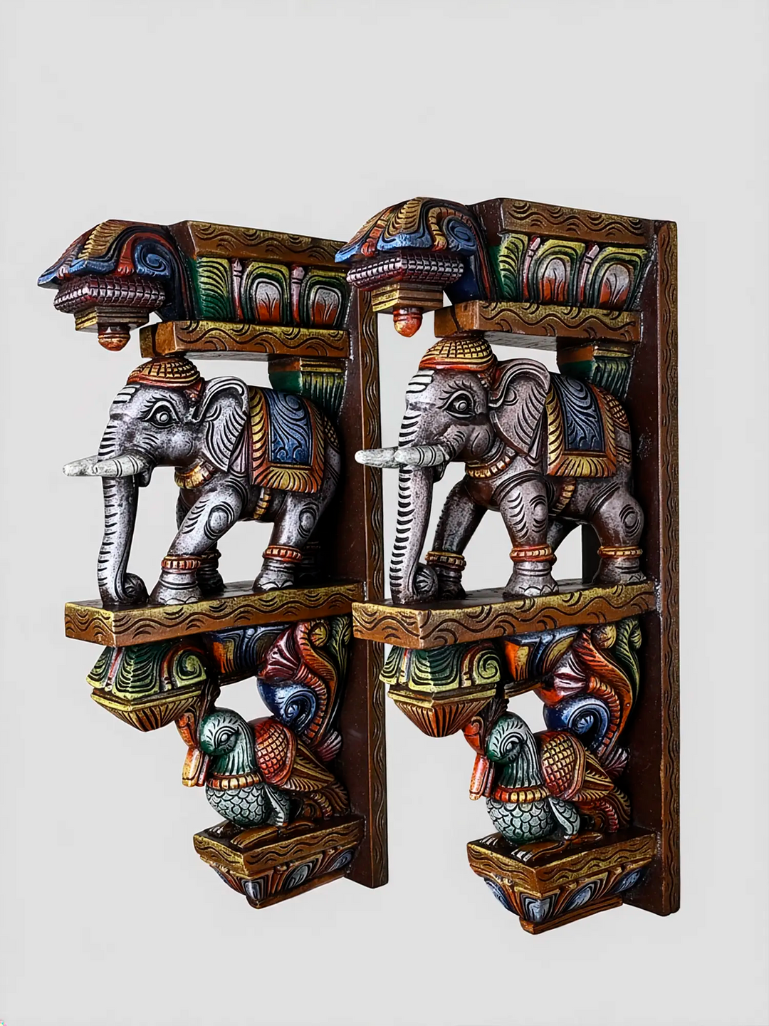 Elephant and hamsa wall brackets for Home Decor