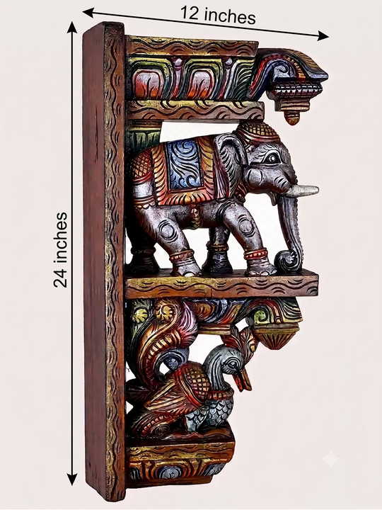 Indian inspired elephant hamsa wall Corbels