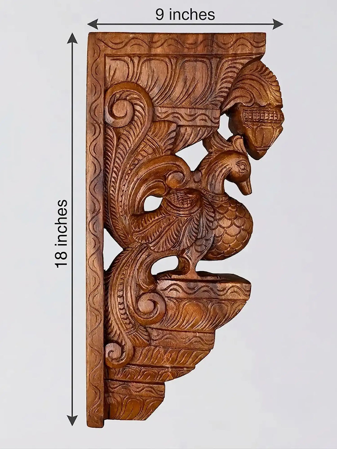 Hamsa wooden bracket for mandapam decoration