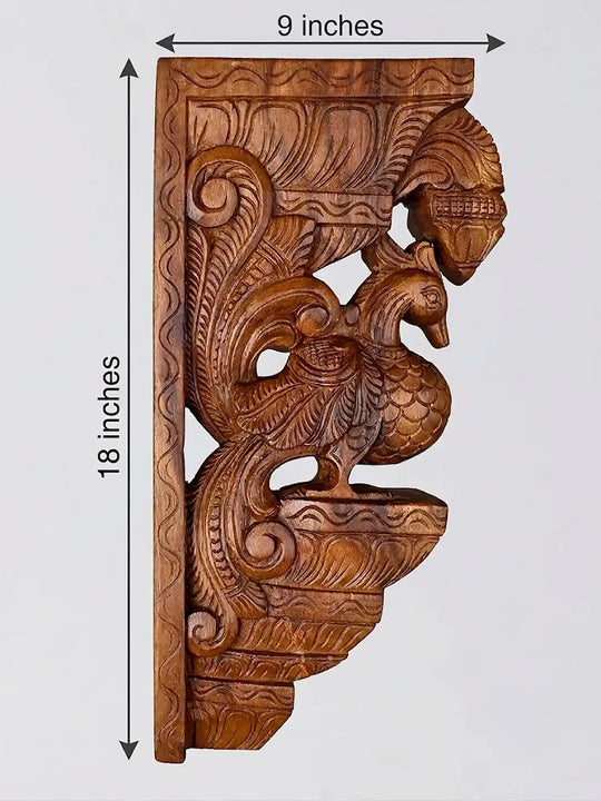 Hamsa wooden bracket for mandapam decoration
