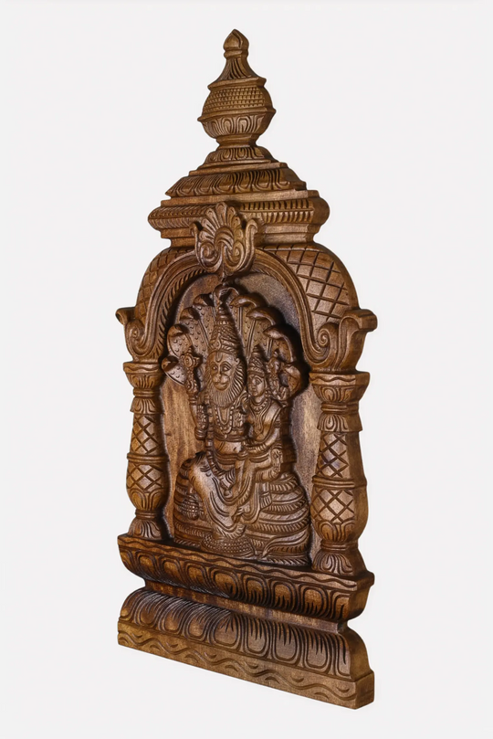 Lord Lakshmi Narasimha wooden wall hanging