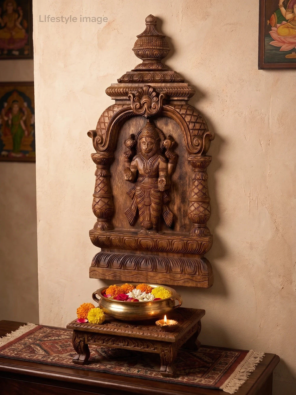 Standing Narasimha wall art for pooja room